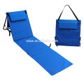 Single person foldable beach mat with pillow